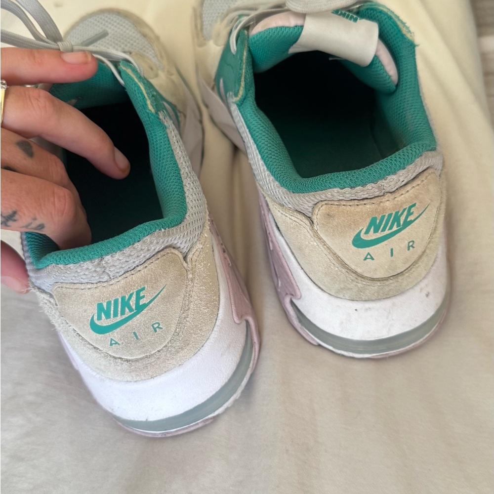 Well Worn Nike Turquoise and Light Gray Air Max Shoes - Picture 7 of 9